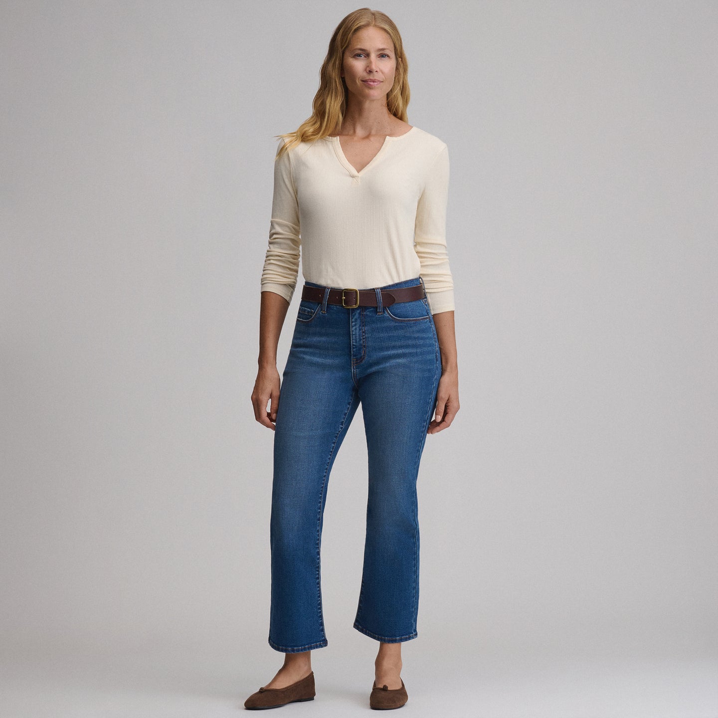 Women's Venture Stretch Kick-Flare Jean-Lake-8