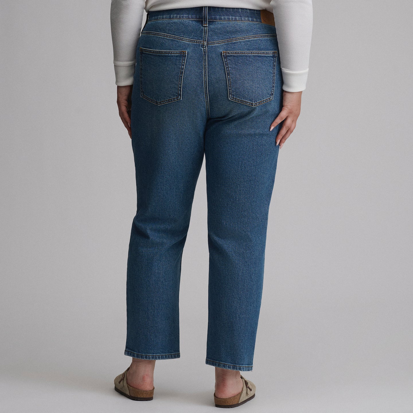 Women's Iconic Perfect Straight Jean-Indigo Blue-2