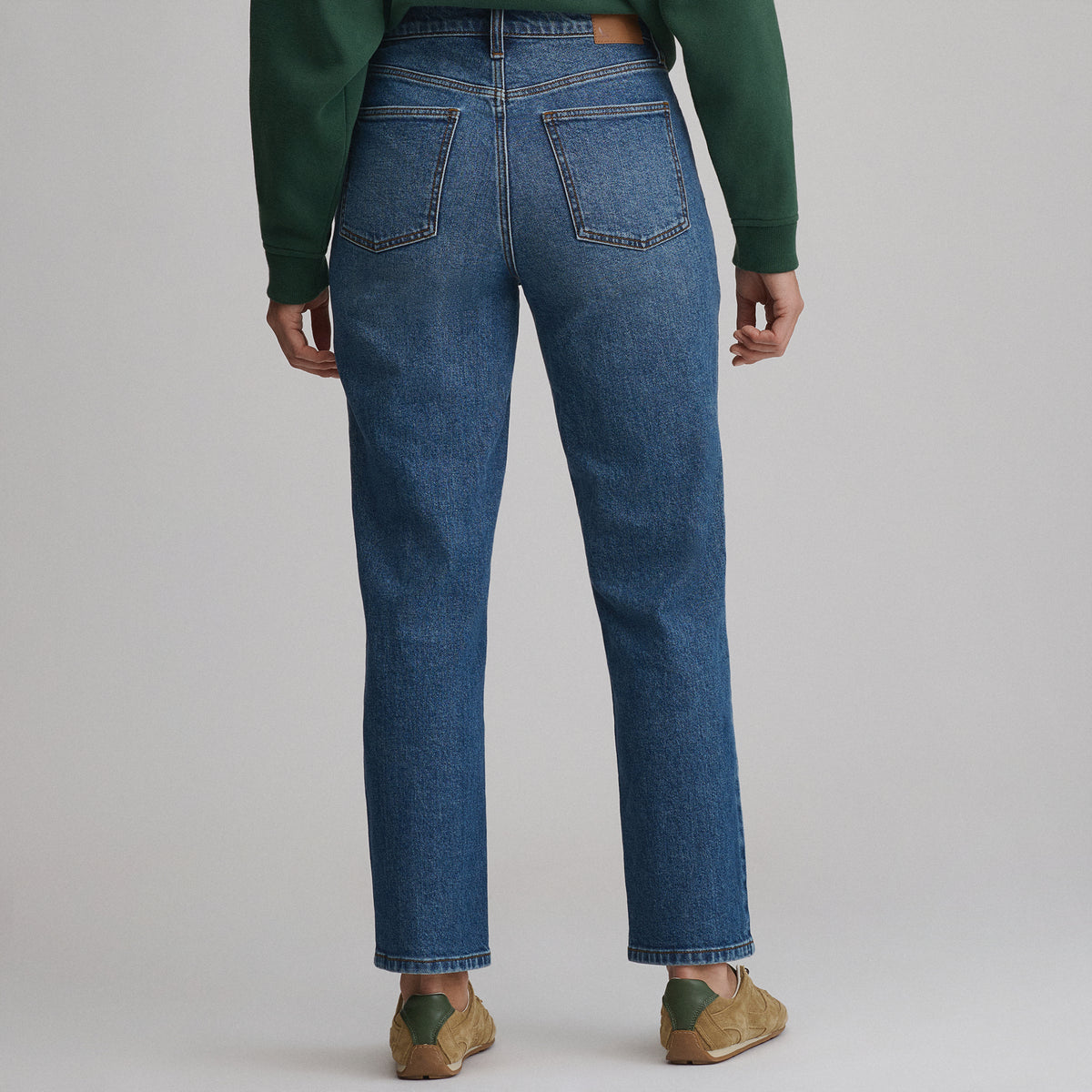 Women's Iconic Perfect Straight Jean-Indigo Blue-2