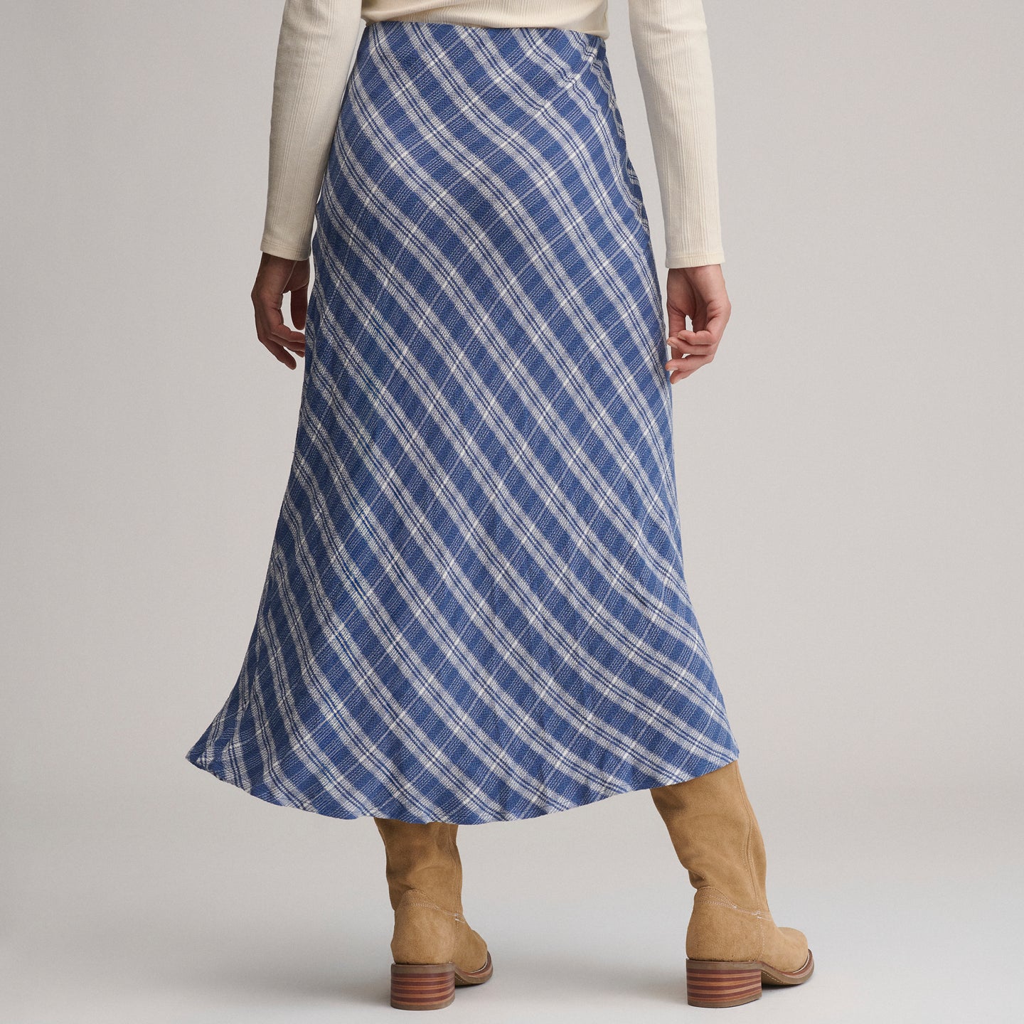 Plaid Midi Skirt-Wave-2