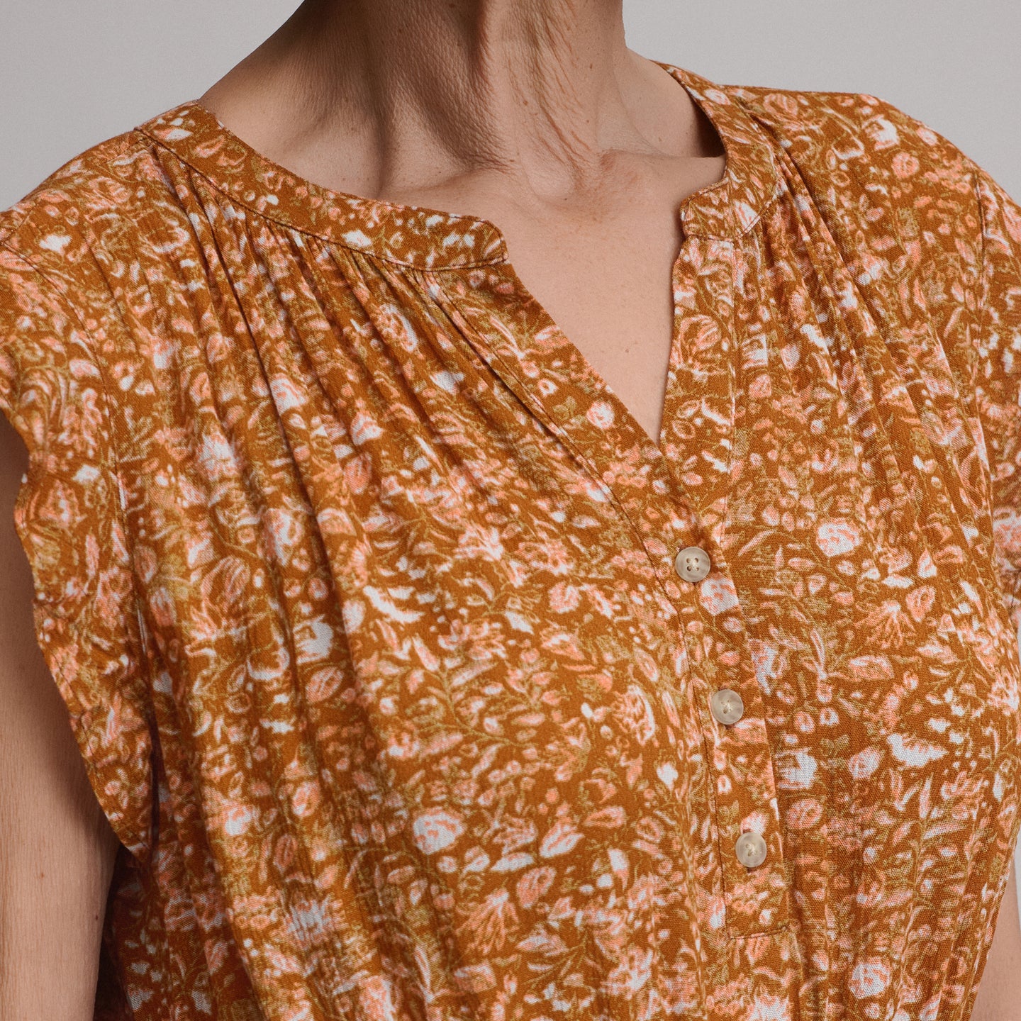 Women's Flutter Sleeve Smocked Waist Midi Dress-Cedar-3