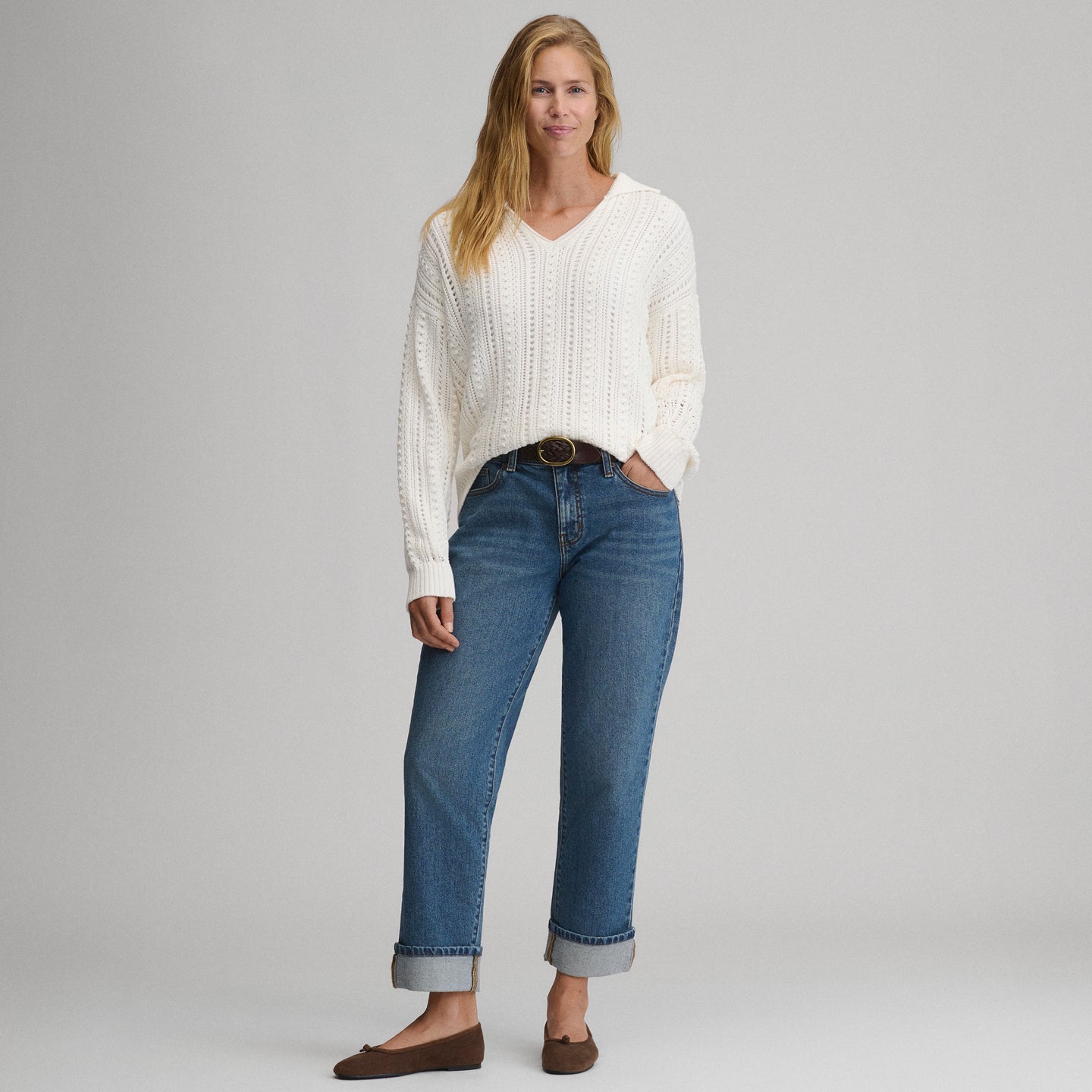 LS Slub Johnny Collar Sweater-Ivory-8