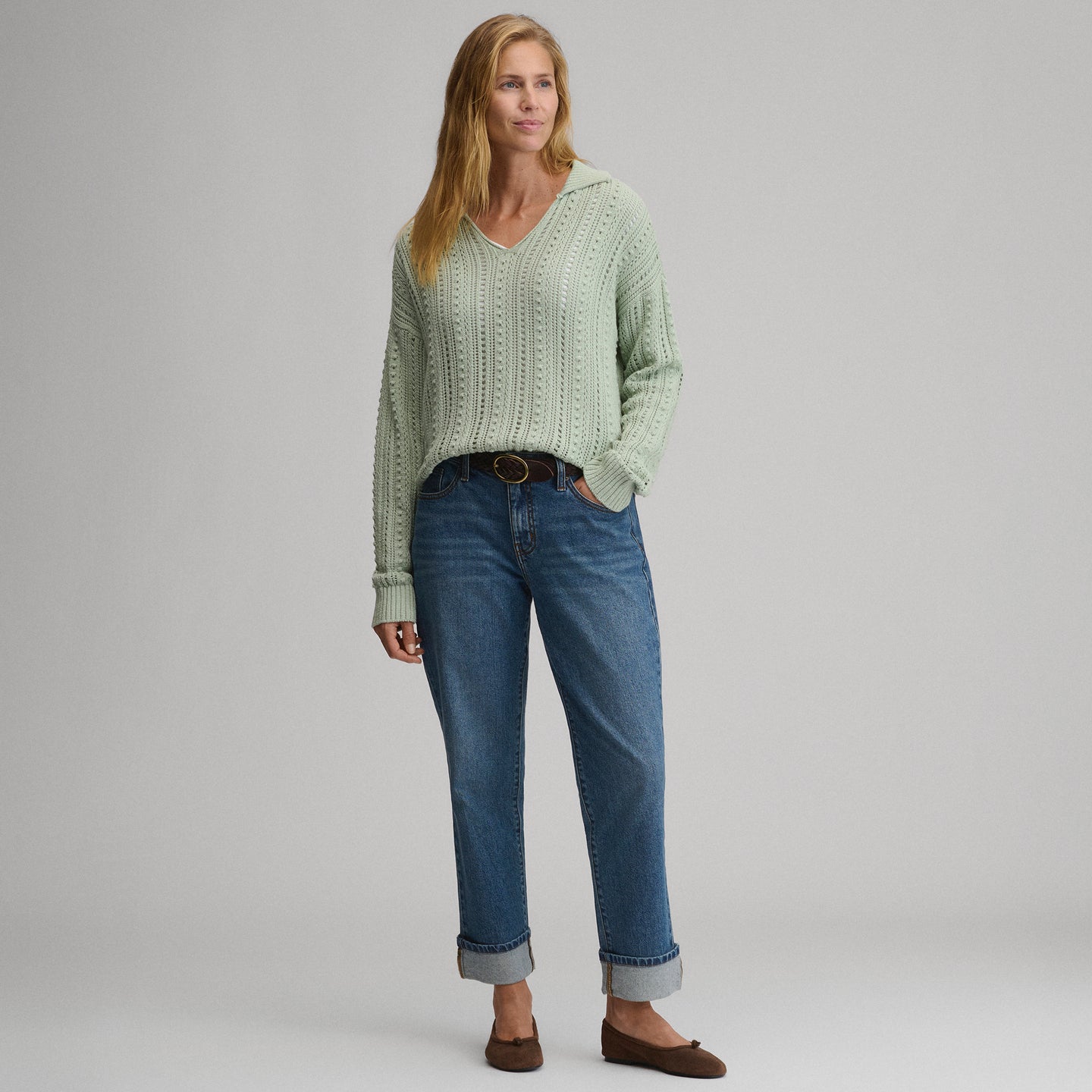 LS Slub Johnny Collar Sweater-Limestone-12