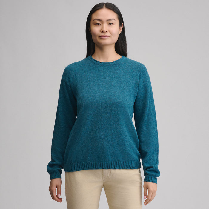 Women's Cotton Slub Crew Sweater