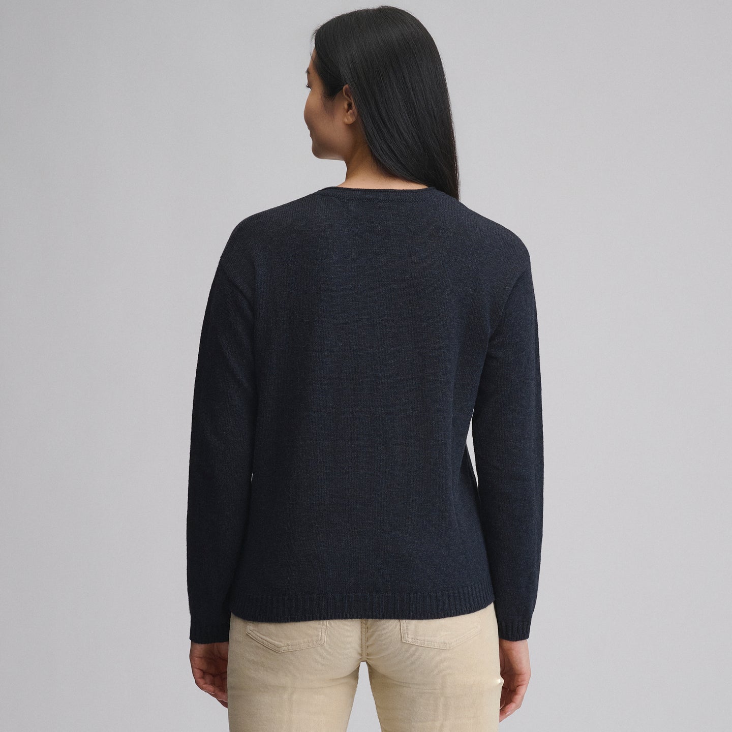 Cotton Slub Crew Sweater-Black-6