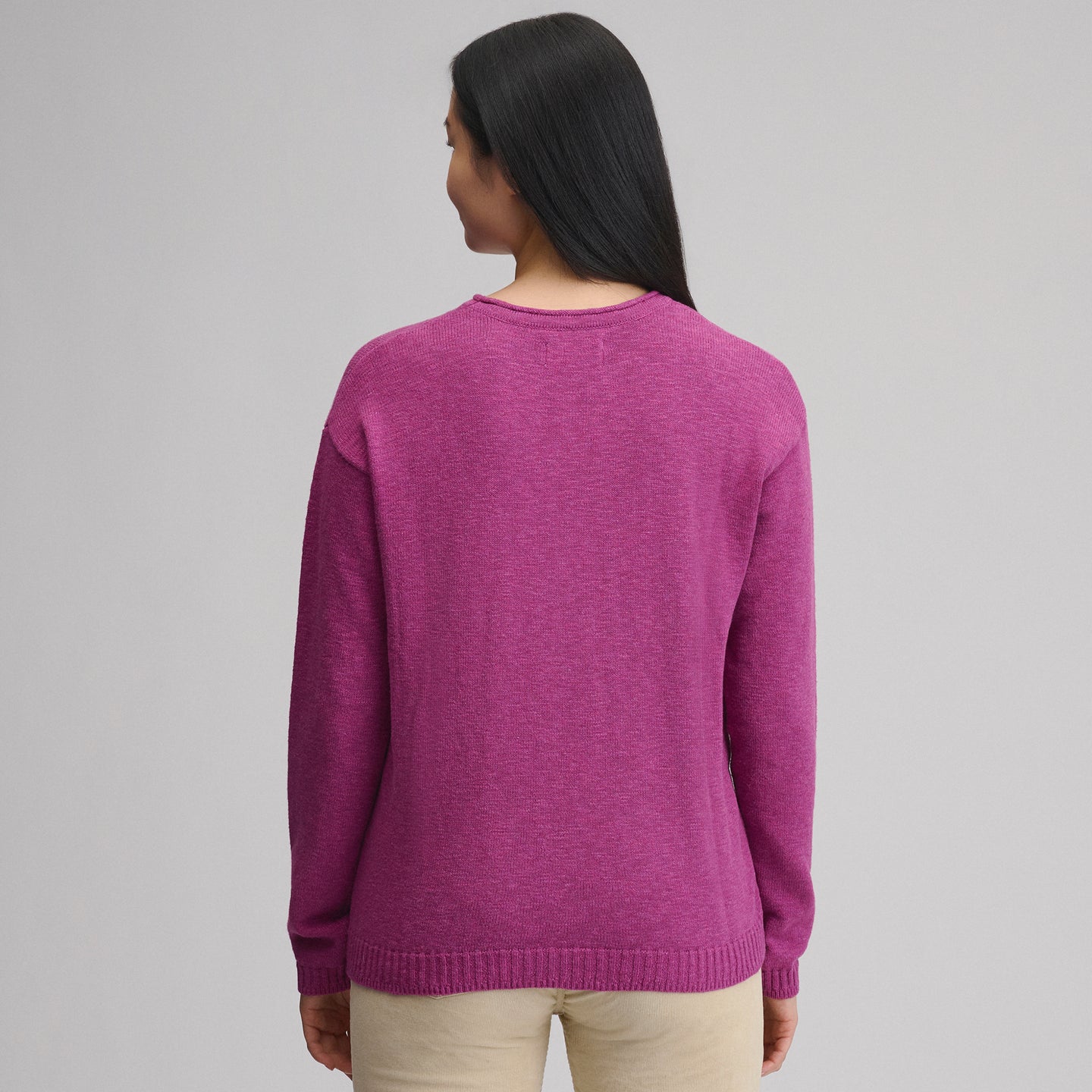 Cotton Slub Crew Sweater-Dusty Rose-10