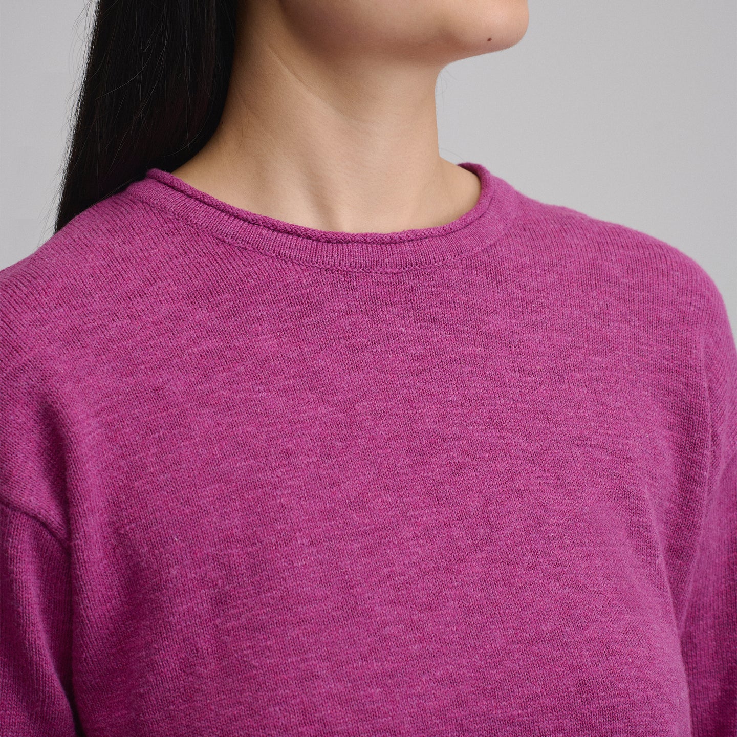 Cotton Slub Crew Sweater-Dusty Rose-12