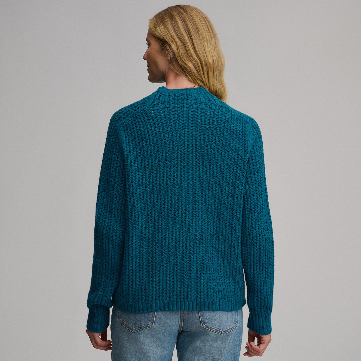 Women's Everloft Mock-Neck Sweater-Meridian Blue-2