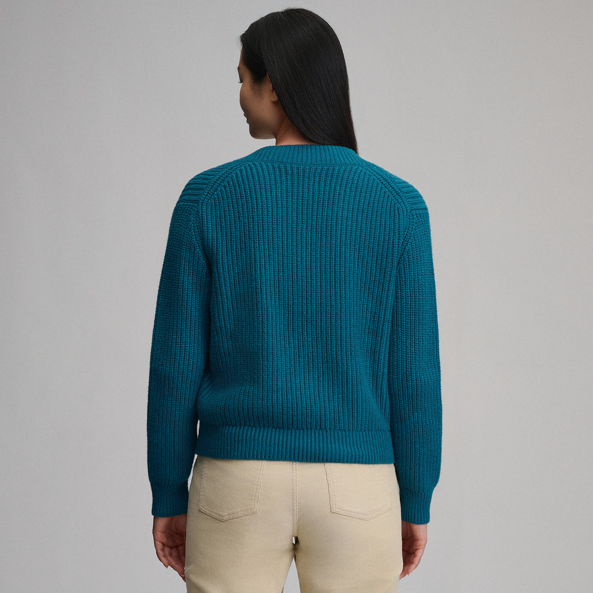 Women's Everloft V-Neck Sweater-Meridian Blue-2