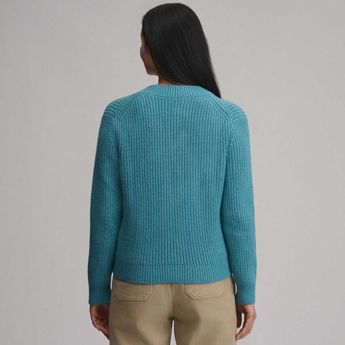 Women's Everloft V-Neck Sweater-Sea Spray-2
