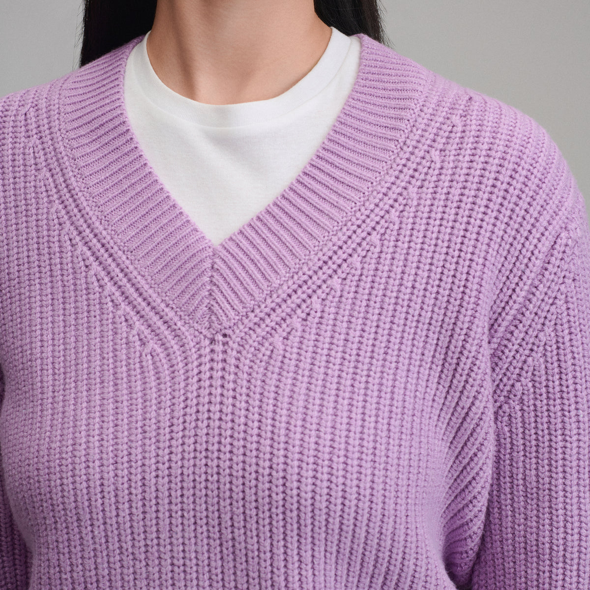 Women's Everloft V-Neck Sweater-Sugar Plum-11