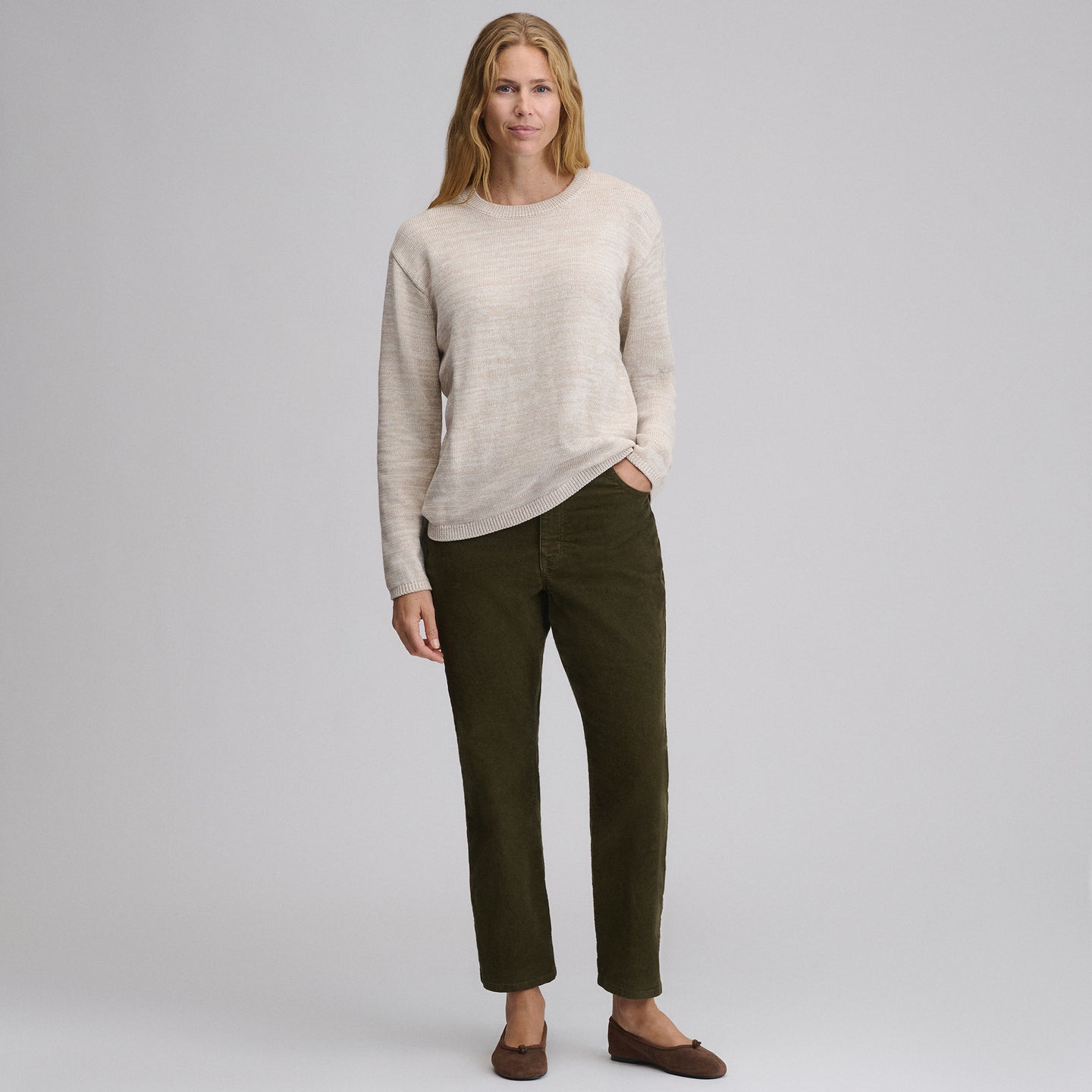 Marl Crewneck Sweater-Pumice-4