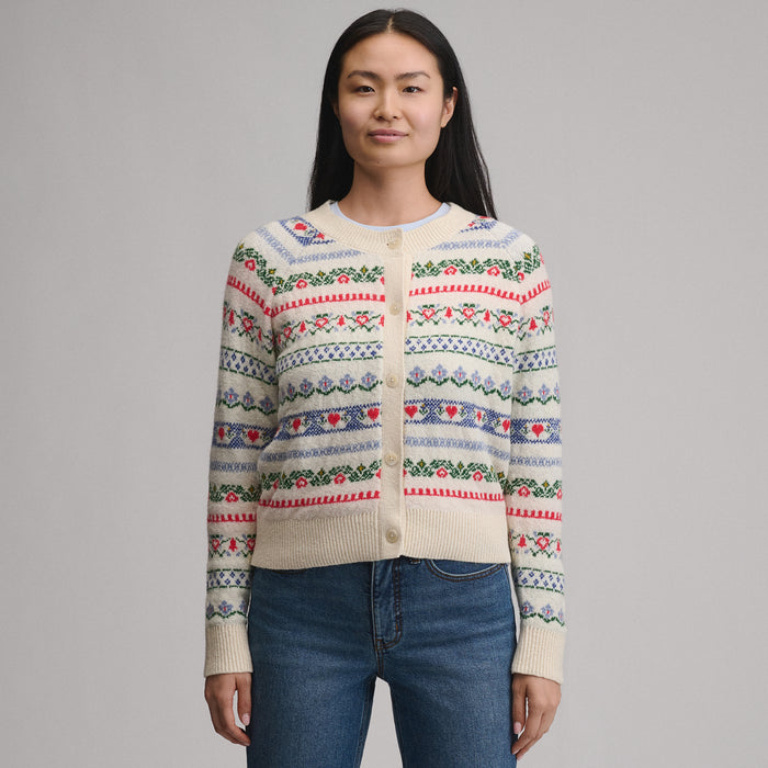 Women's Signature Cardigan Sweater - Novelty Stripe