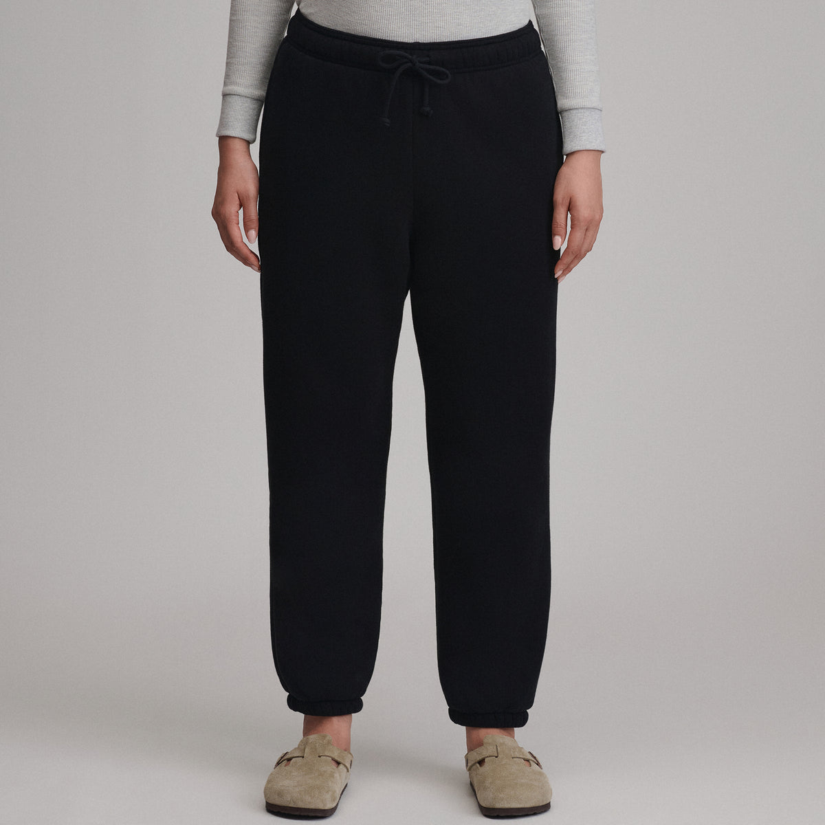 Women's The Vintage Soft Faux Sherpa Lined Jogger-Blck-1