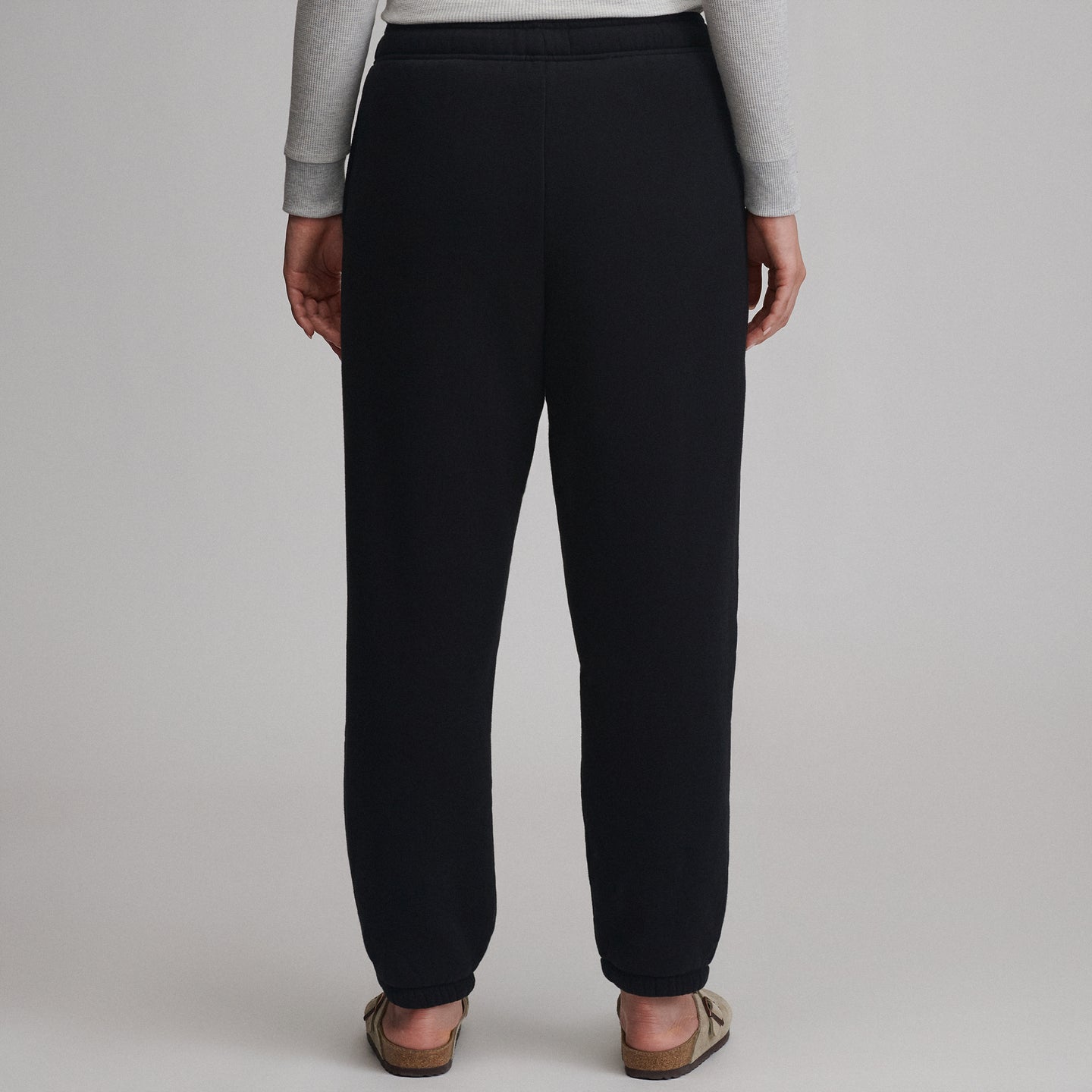 Women's The Vintage Soft Faux Sherpa Lined Jogger-Blck-2