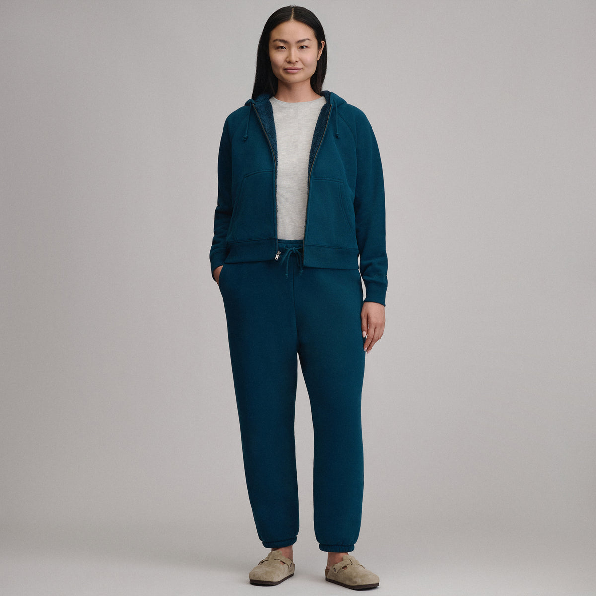 Women's The Vintage Soft Faux Sherpa Lined Jogger-Marine-10