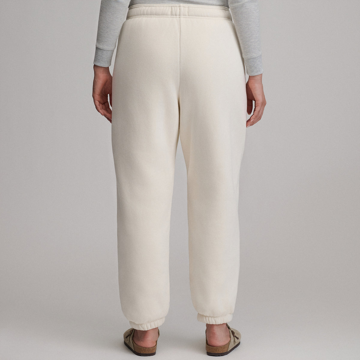 Women's The Vintage Soft Faux Sherpa Lined Jogger-Ivory-12