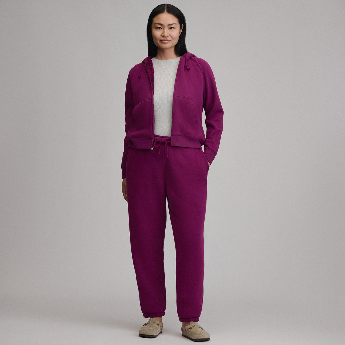 Women's The Vintage Soft Faux Sherpa Lined Jogger-Beet-20