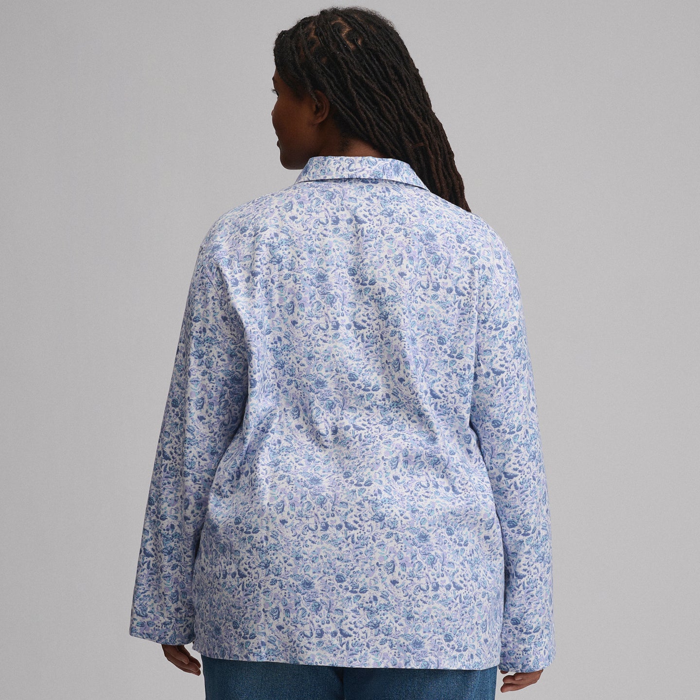 Women's Long-Sleeve Softened Sleep Shirt-Cascade-2