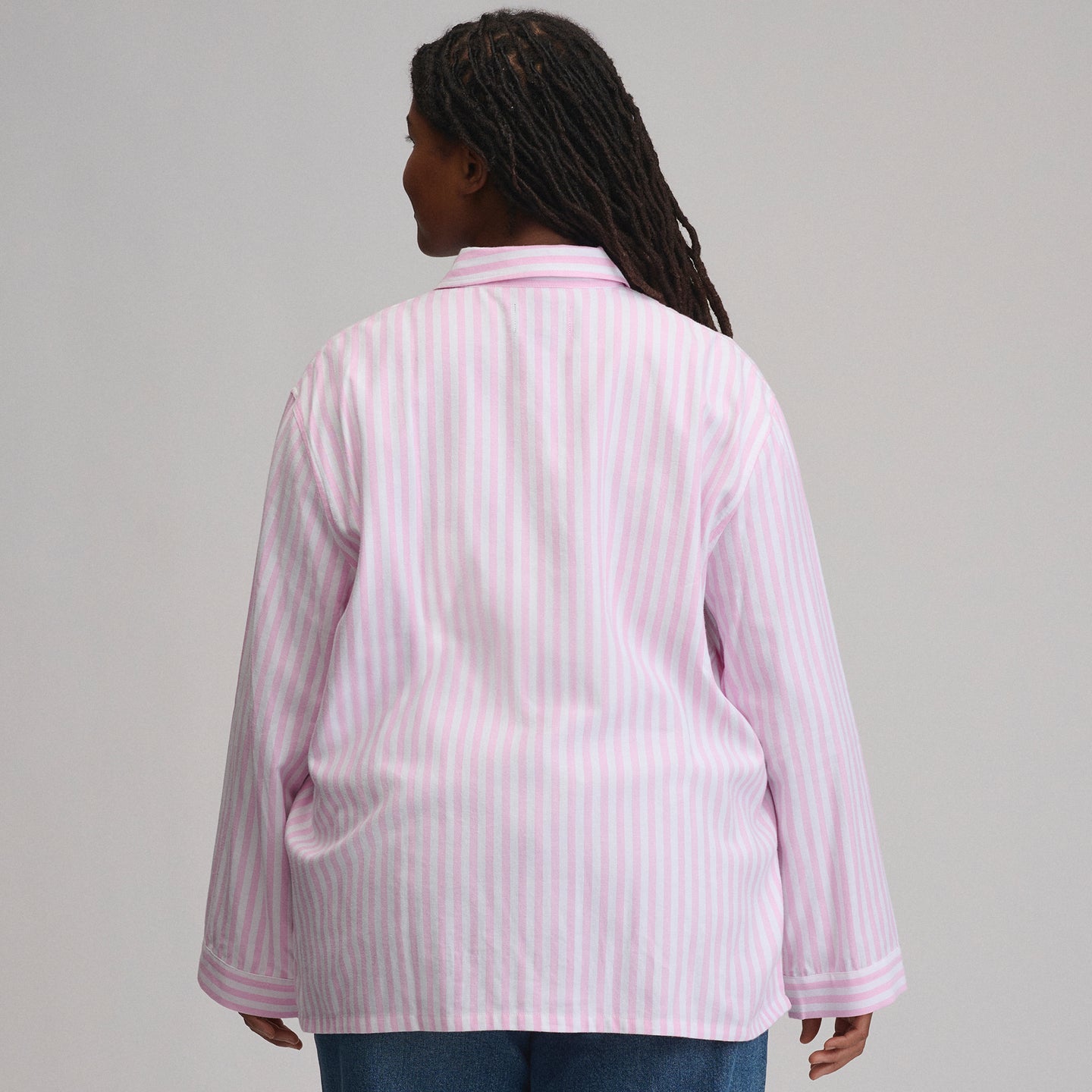 Women's Long-Sleeve Softened Sleep Shirt-Light Pink-6