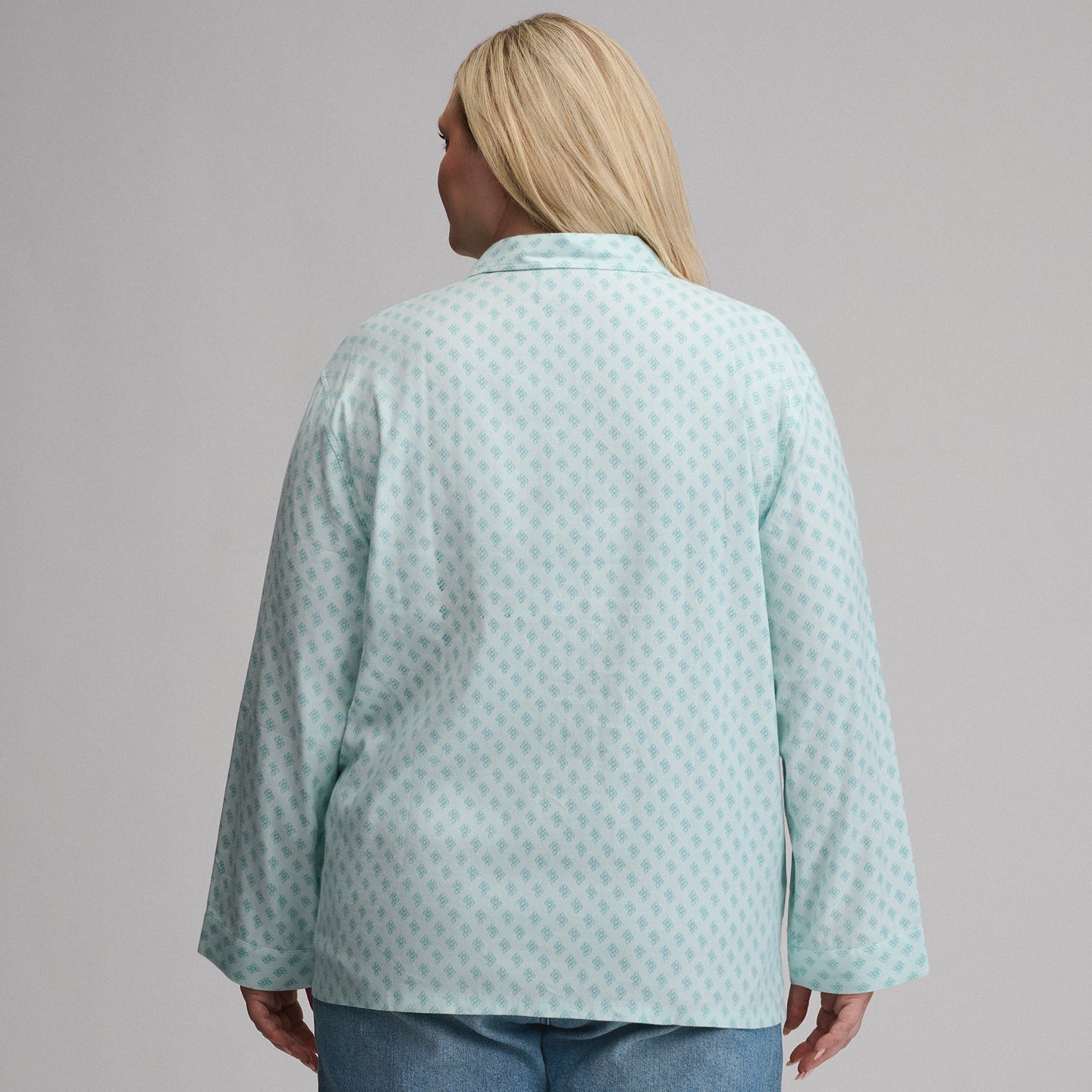 Women's Long-Sleeve Softened Sleep Shirt-Pepper Mint-14
