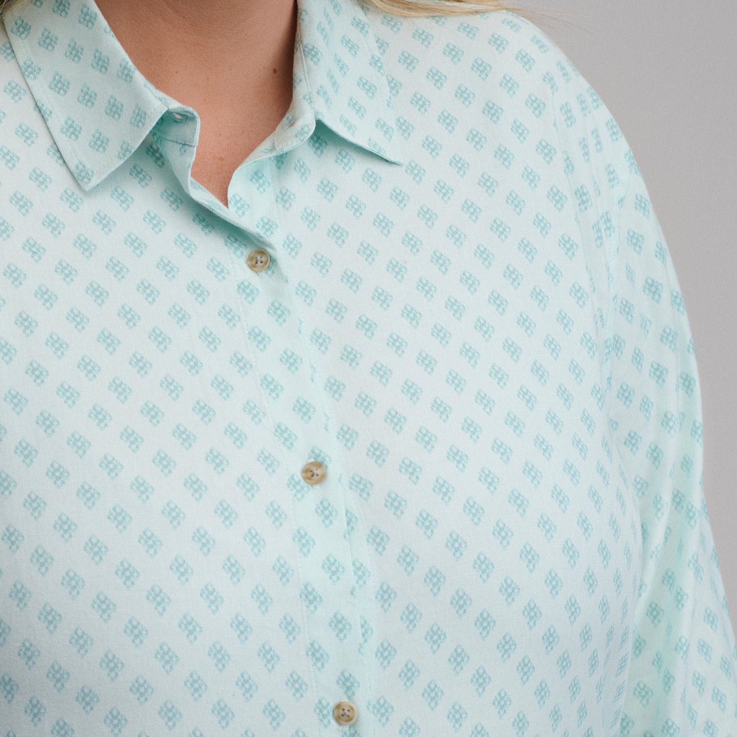Women's Long-Sleeve Softened Sleep Shirt-Pepper Mint-15