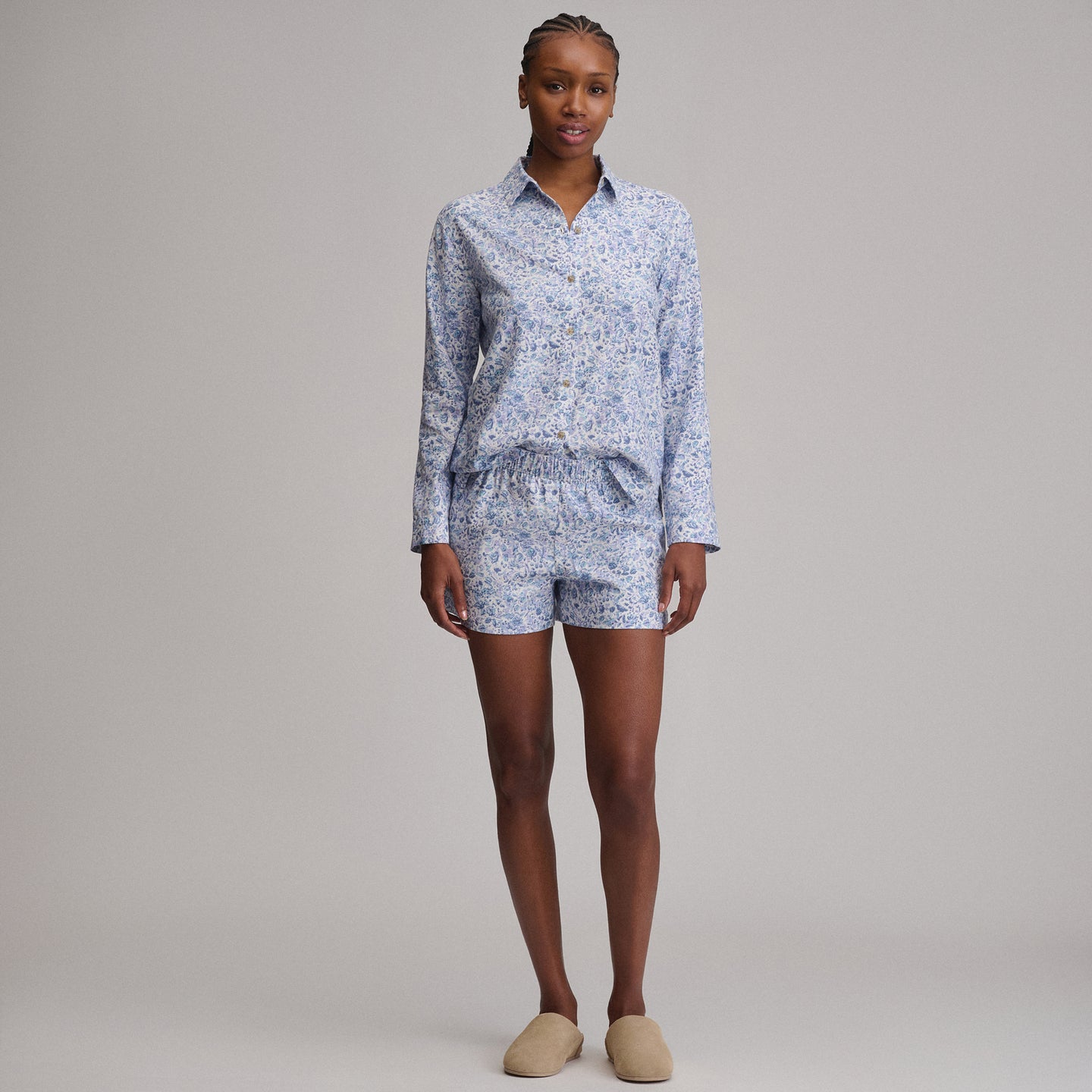 Women's Long-Sleeve Softened Sleep Shirt-Orchid-10