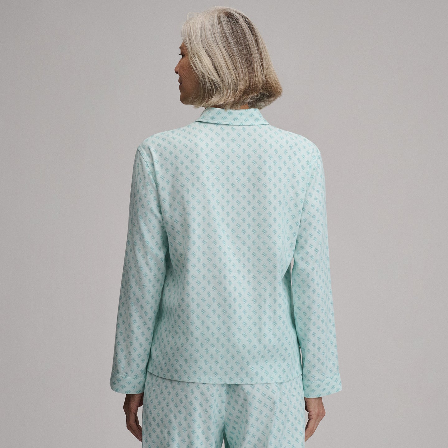 Women's Long-Sleeve Softened Sleep Shirt-Pepper Mint-12