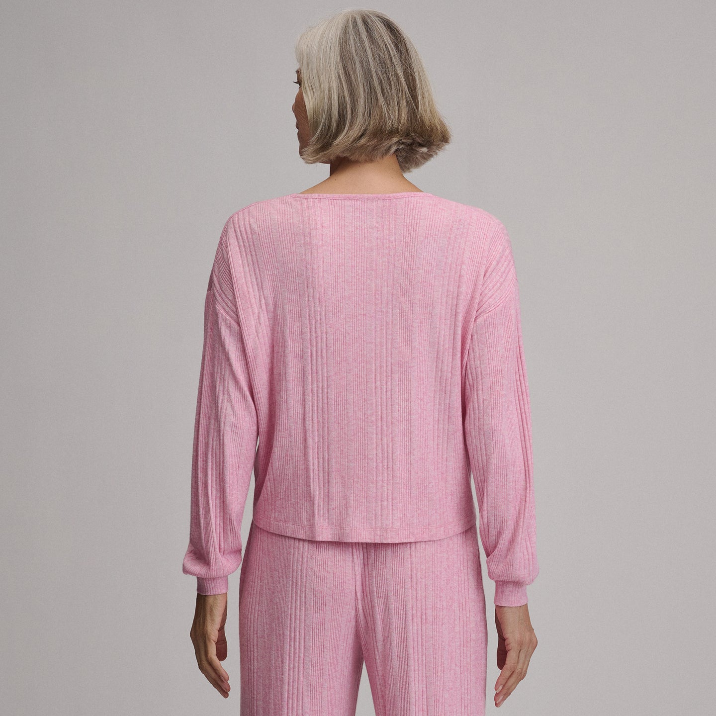 Women's Long-Sleeve Cozy Rib Crew-Blush-2
