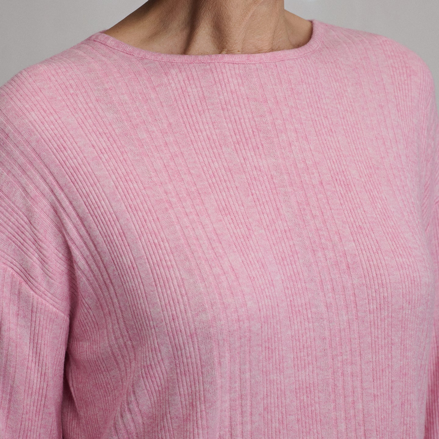 Women's Long-Sleeve Cozy Rib Crew-Blush-3