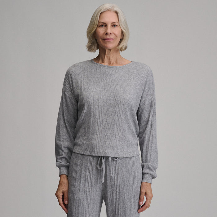 Women's Long-Sleeve Cozy Rib Crew