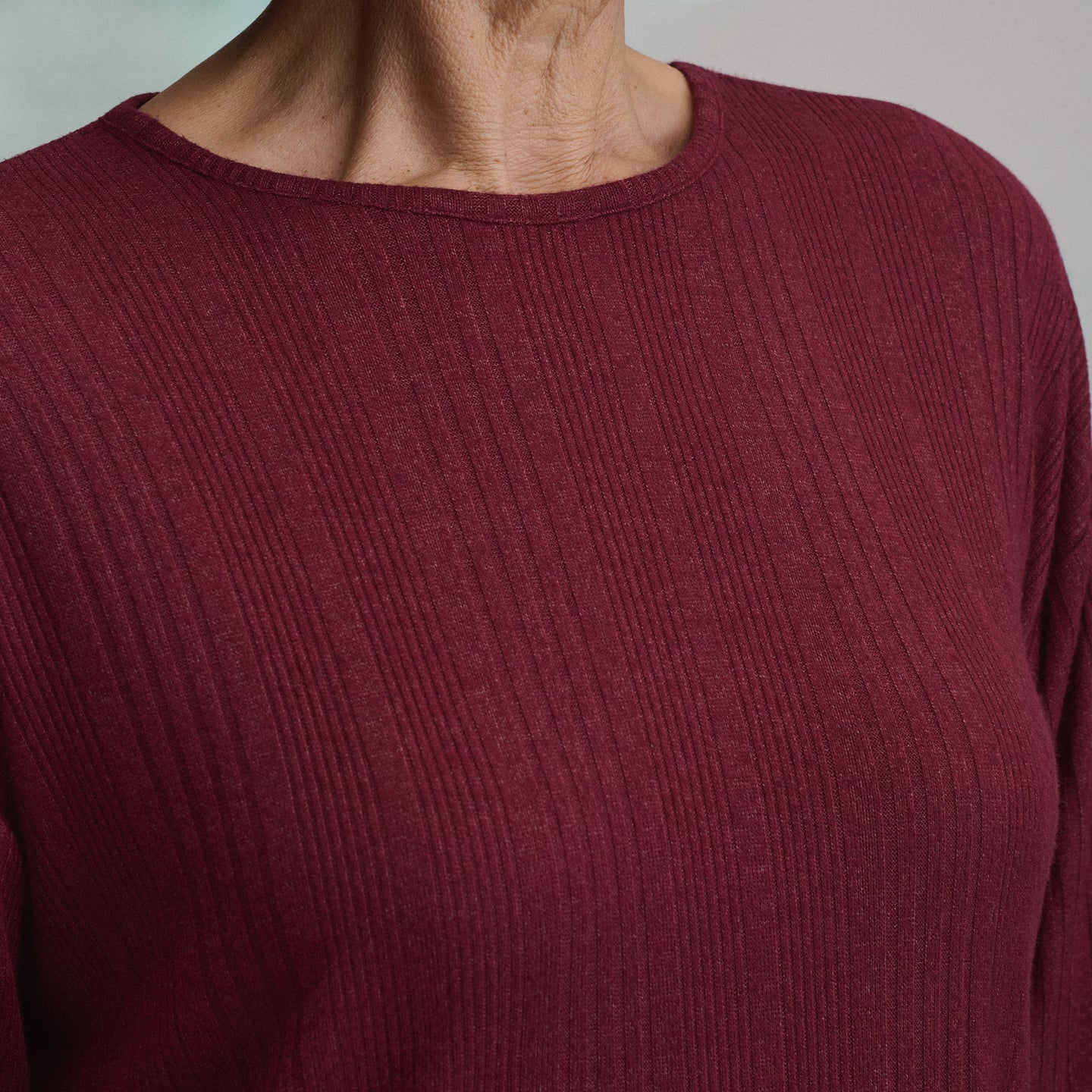 Women's Long-Sleeve Cozy Rib Crew-Tawny Port-12