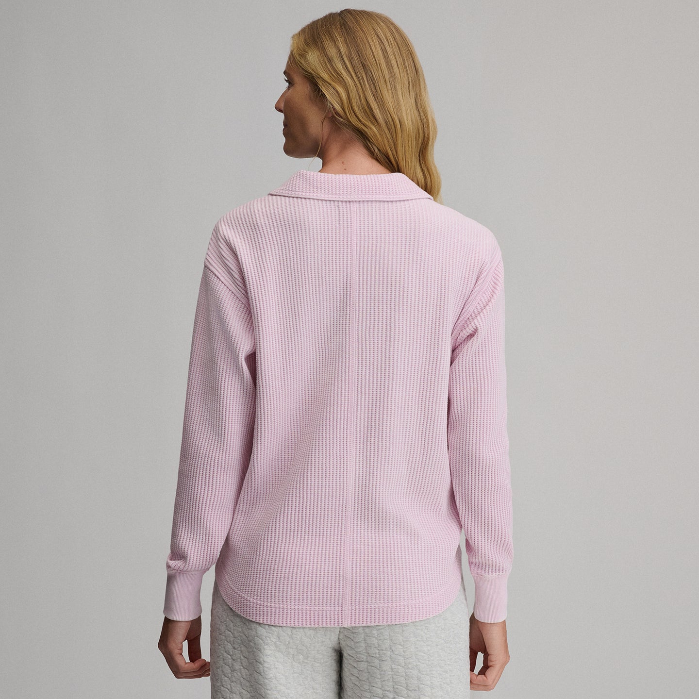 Women's Lounge Thermal Crew-Light Pink-6