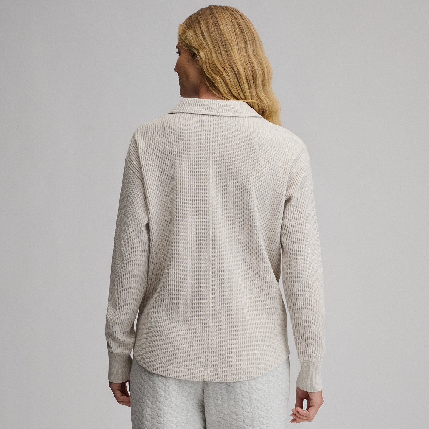 Women's Lounge Thermal Crew-Heather Oatmeal-14