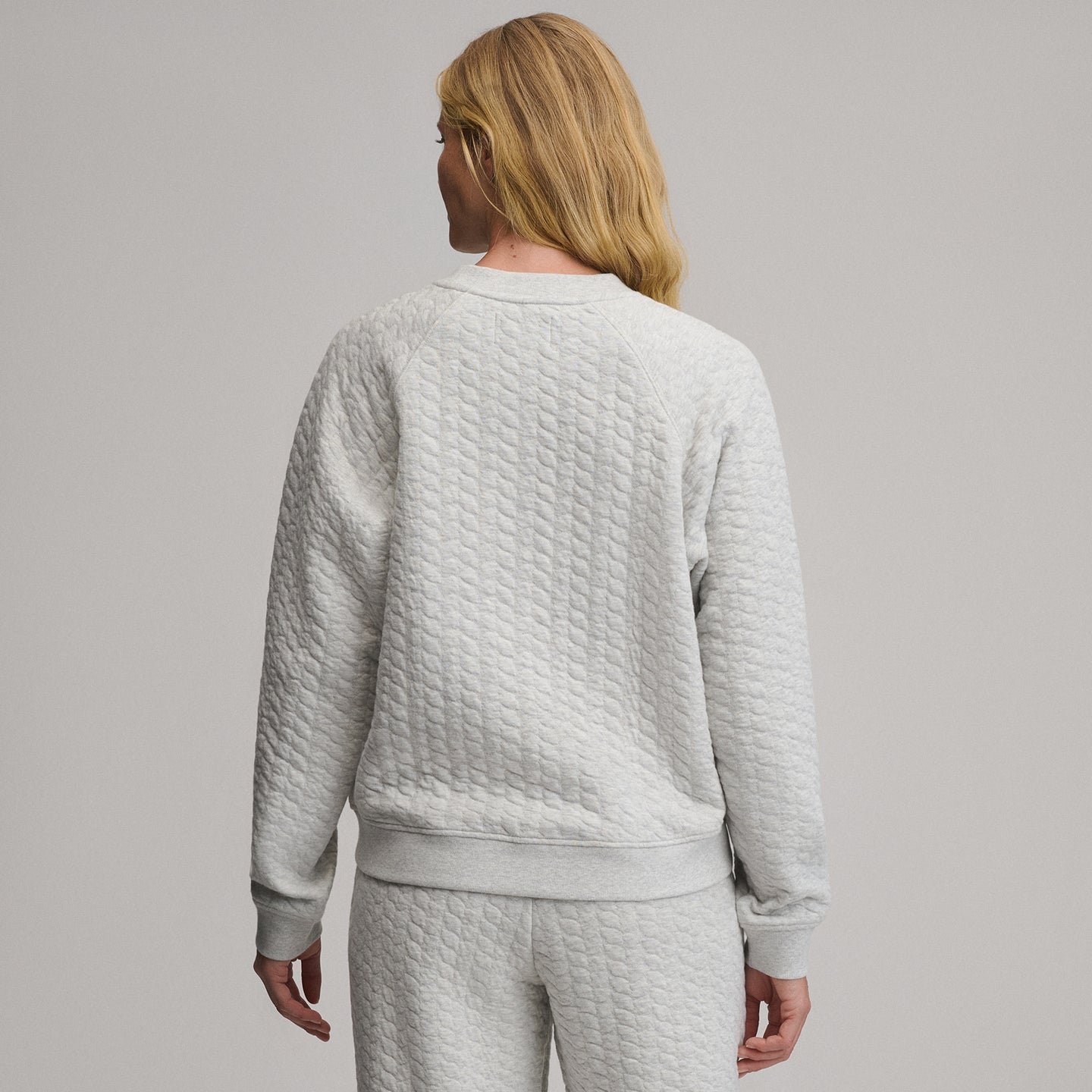 Women's Quilted Crew-Light Hthr Gray-6