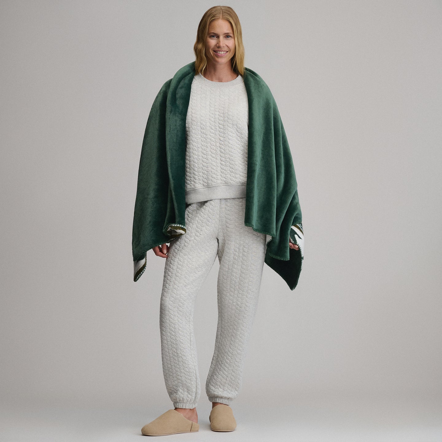 Women's Quilted Crew-Light Hthr Gray-8