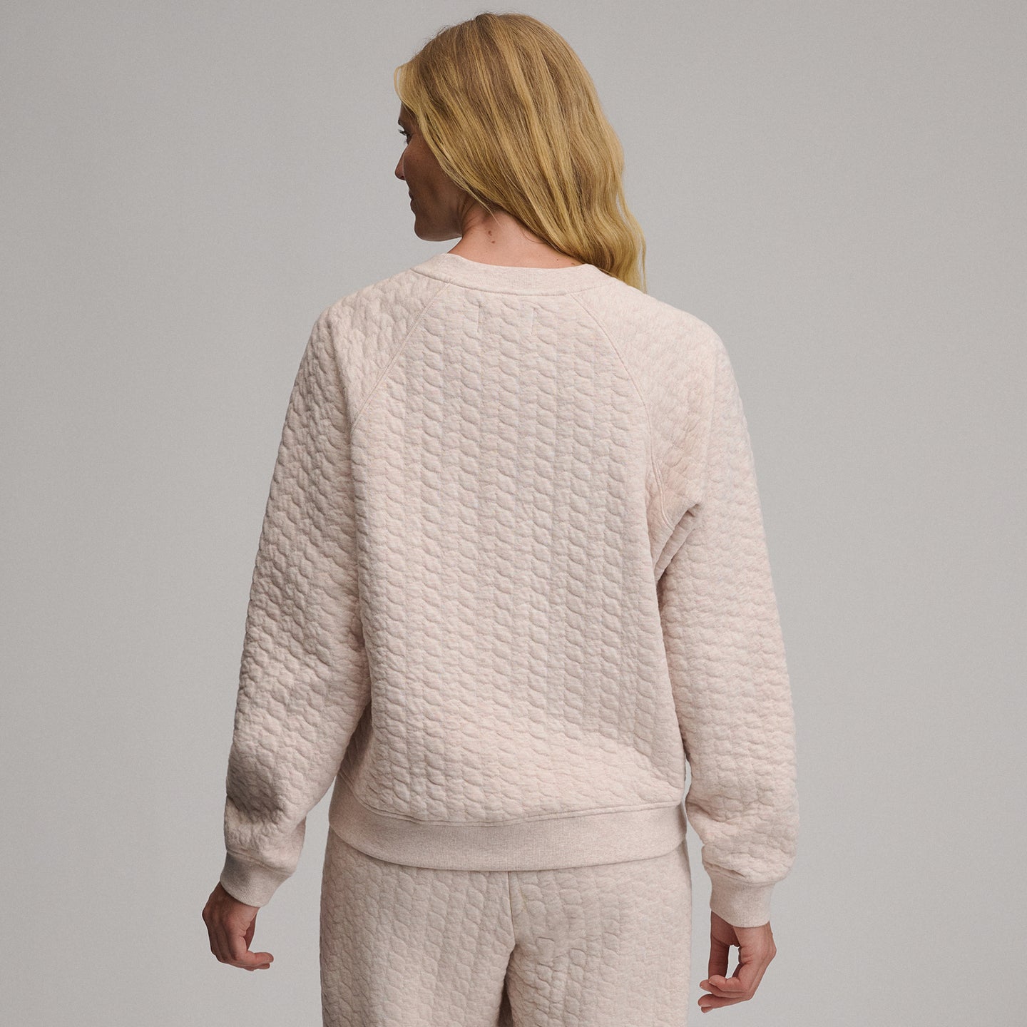 Women's Quilted Crew-Light Pink-10