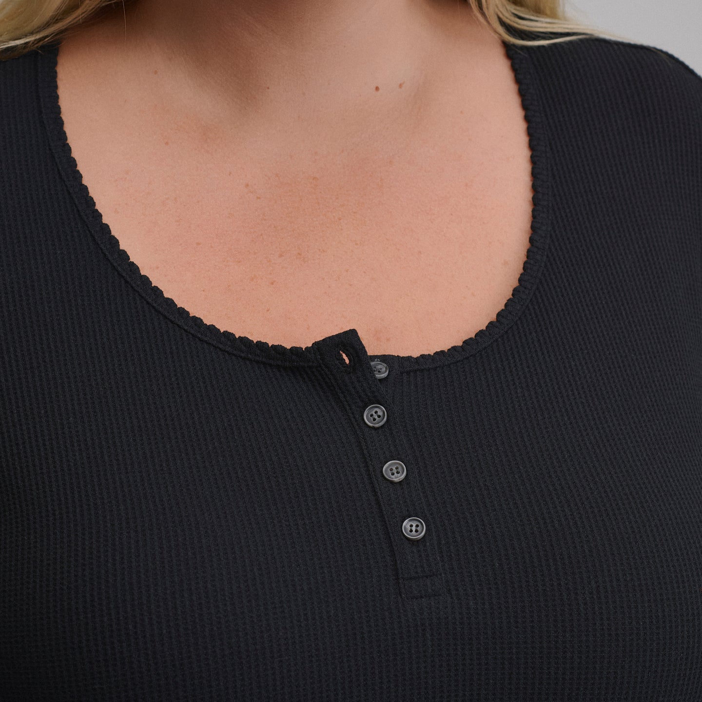 Women's Infinity Thermal Henley-Black-3