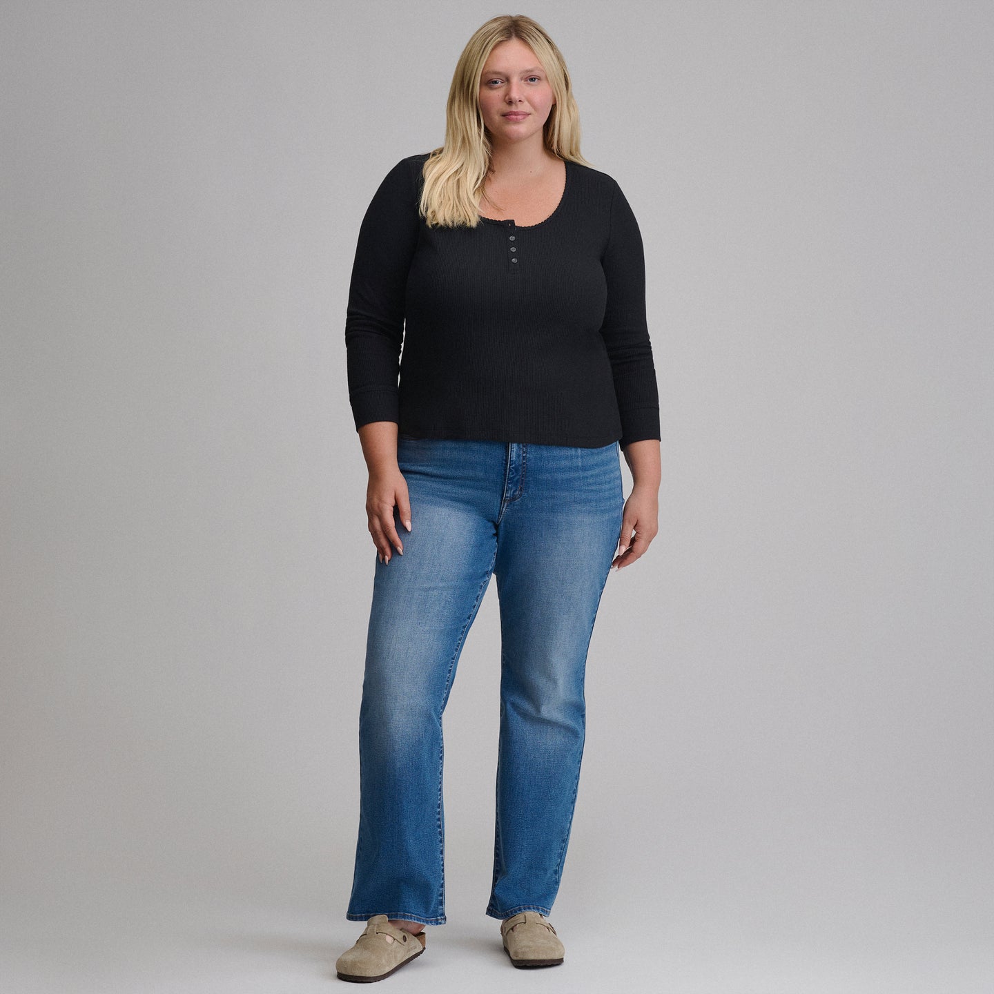 Women's Infinity Thermal Henley-Black-4