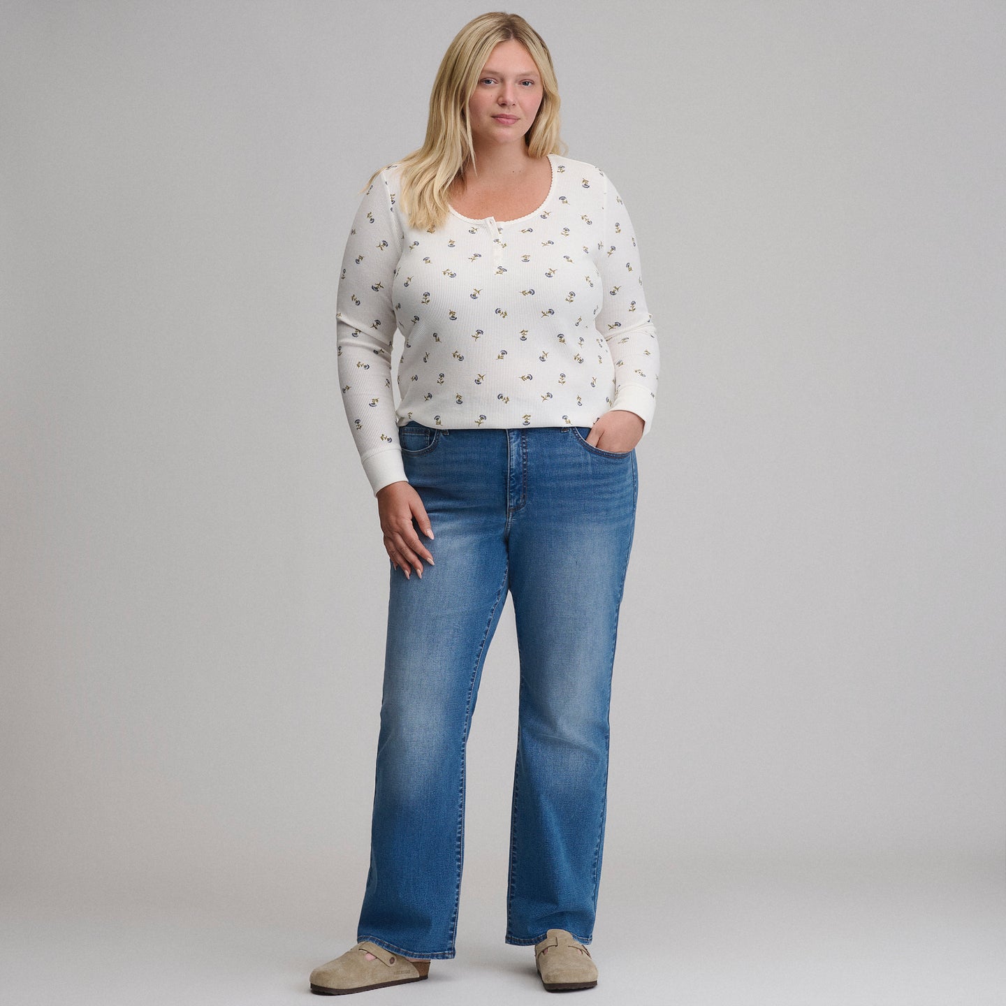 Women's Infinity Thermal Henley-Cream-11