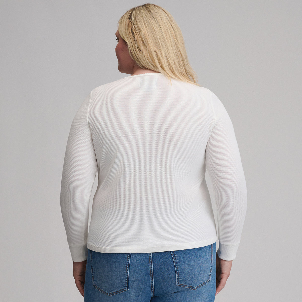 Women's Infinity Thermal Henley-Ivory-3