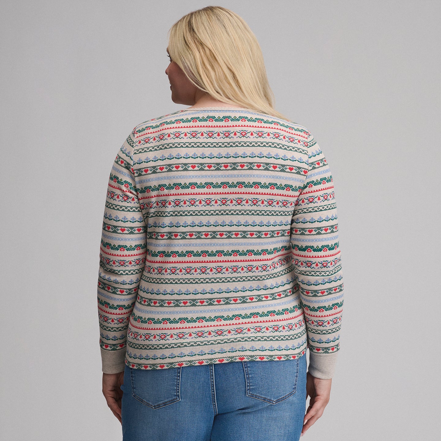 Women's Infinity Thermal Henley-Heather Oatmeal-17