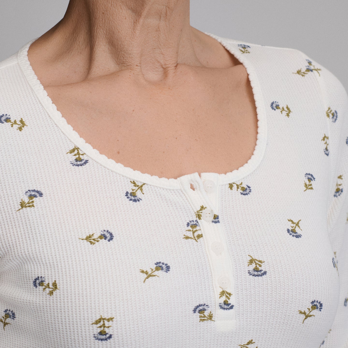 Women's Infinity Thermal Henley-Cream-3