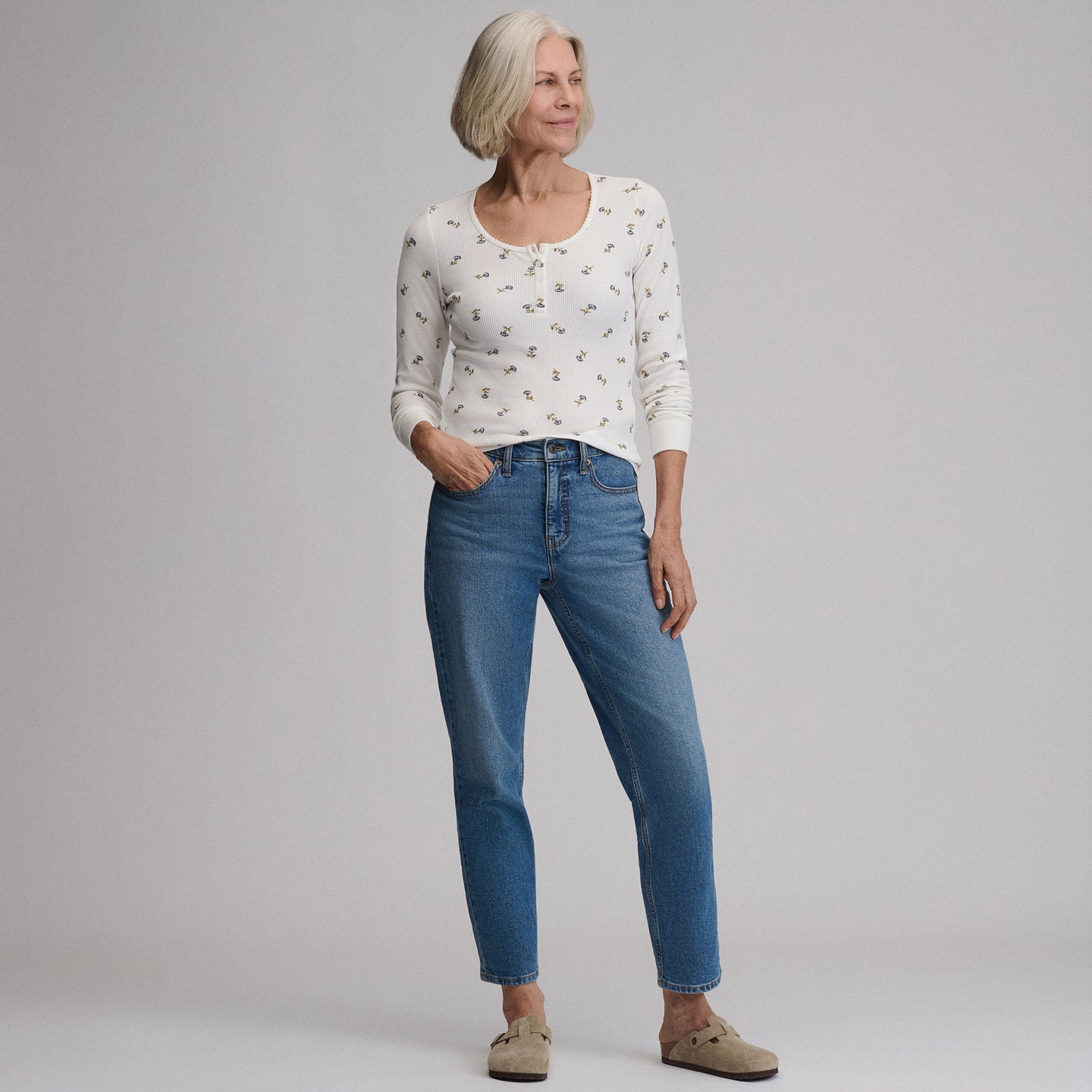Women's Infinity Thermal Henley-Cream-4