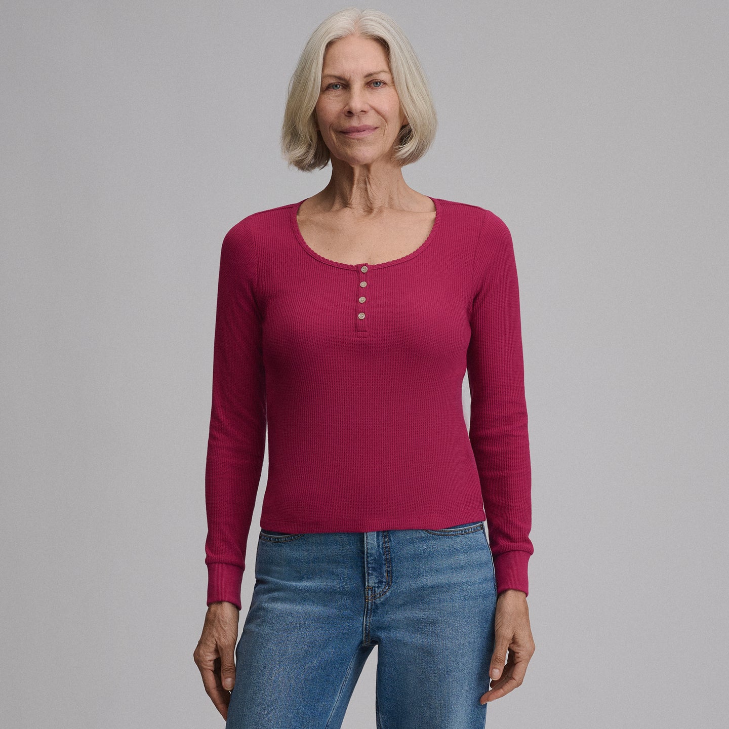 Women's Infinity Thermal Henley-Hibiscus-37