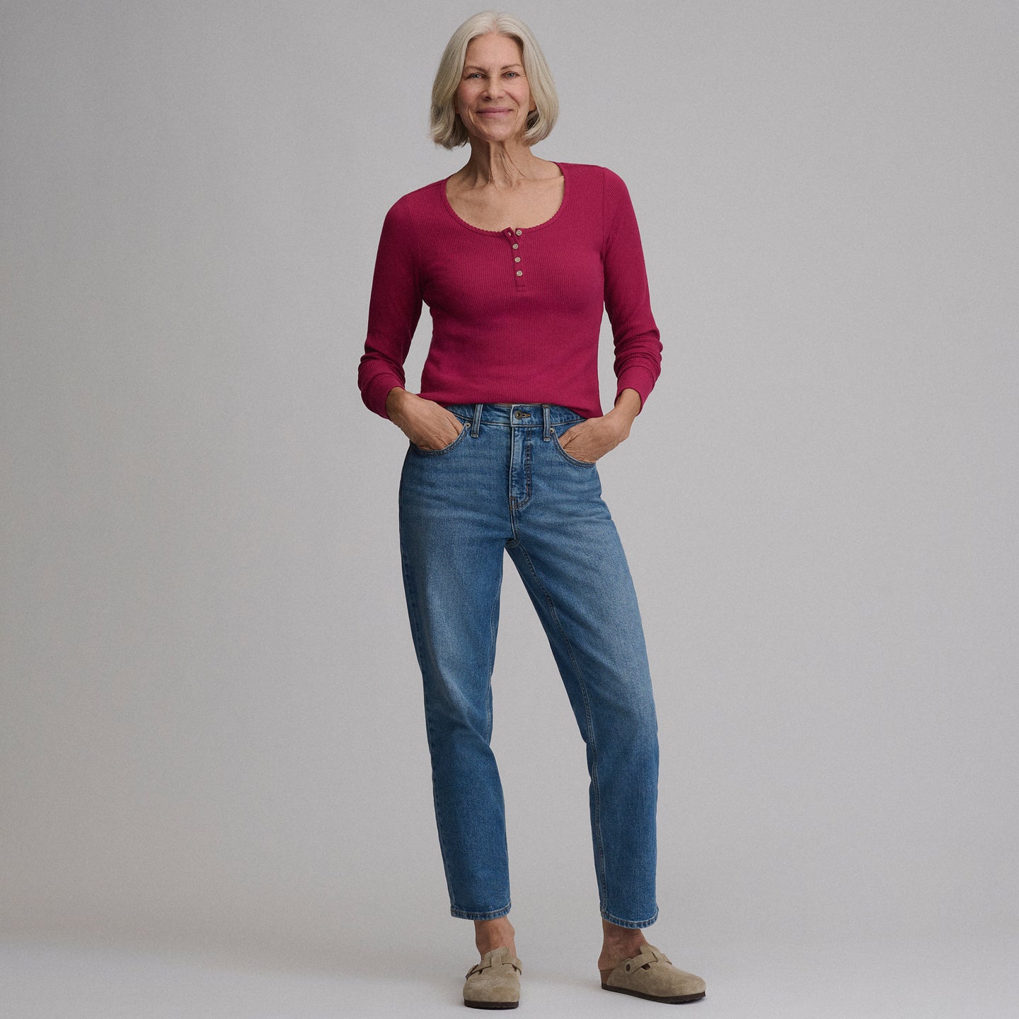 Women's Infinity Thermal Henley-Hibiscus-40