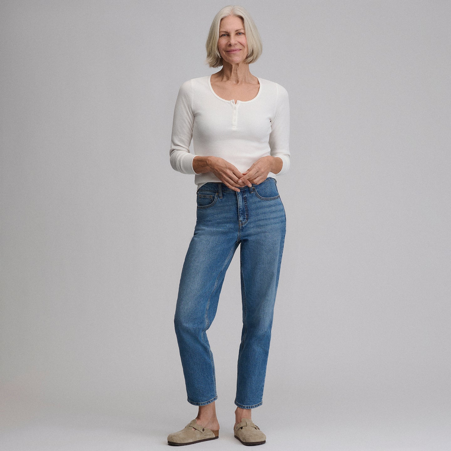 Women's Infinity Thermal Henley-Ivory-44