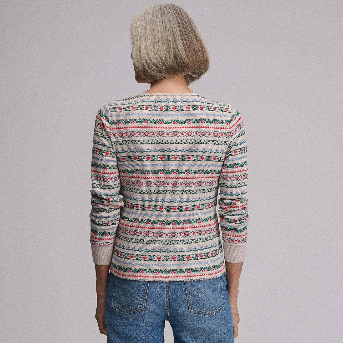Women's Infinity Thermal Henley-Heather Oatmeal-50