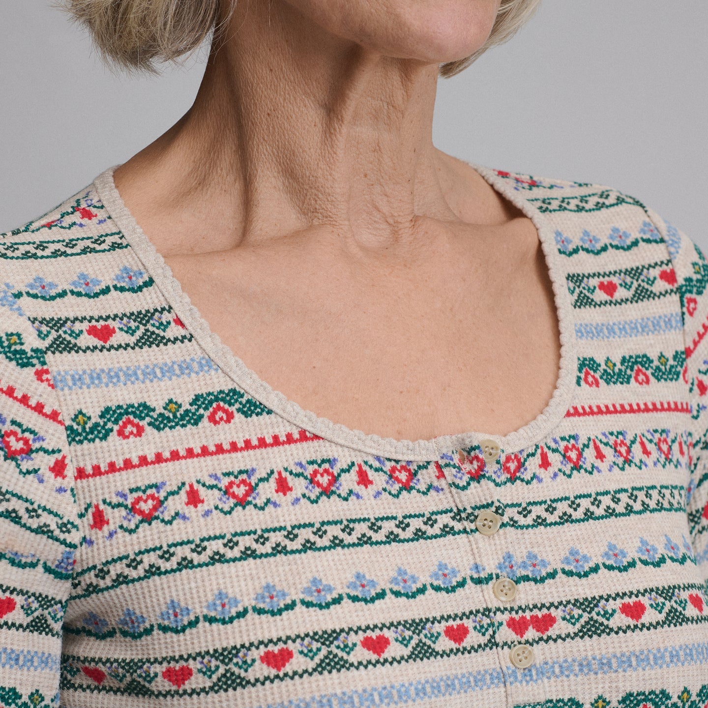 Women's Infinity Thermal Henley-Heather Oatmeal-51