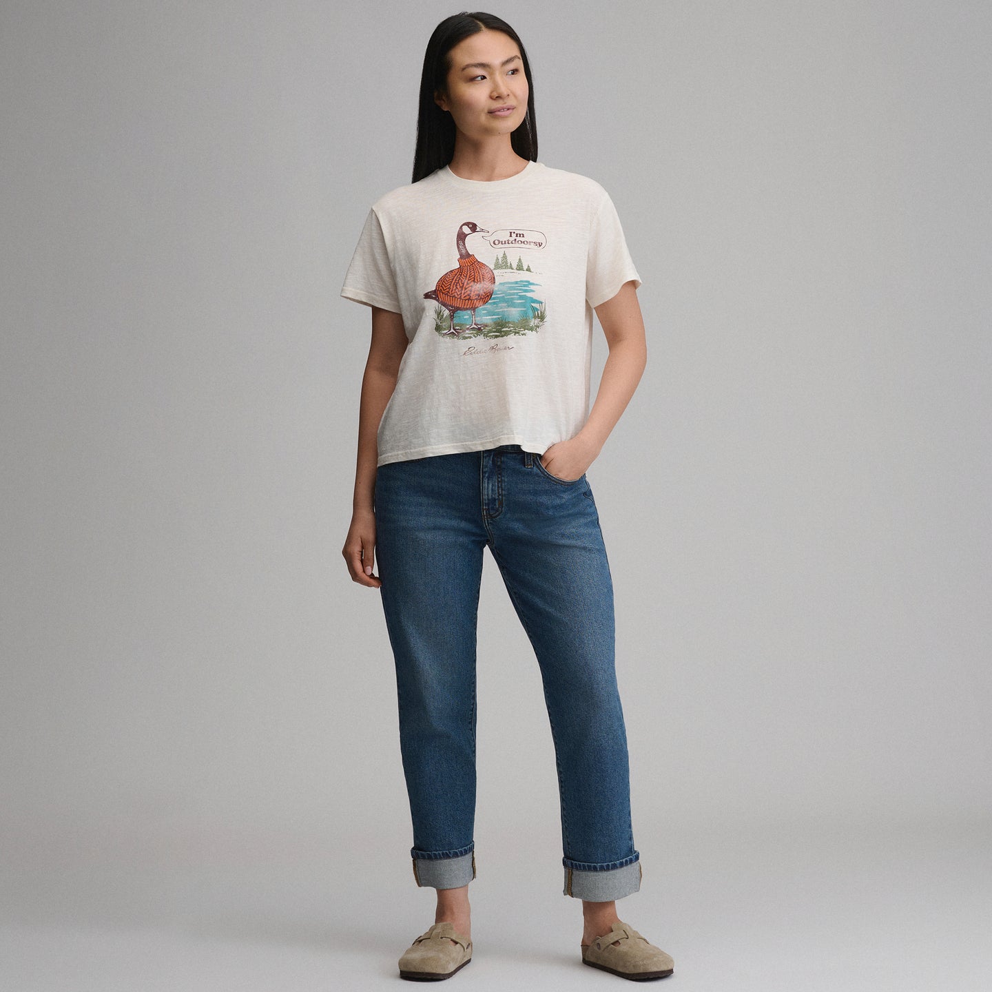Relaxed BF Graphic - Goose-Ivory-4